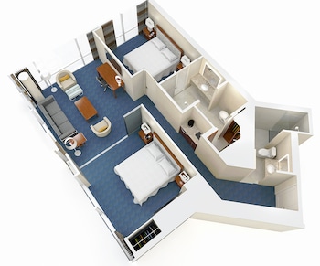 Club Room, Multiple Beds (Bedroom 1: 1 King.  Bedroom 2: 1 King)